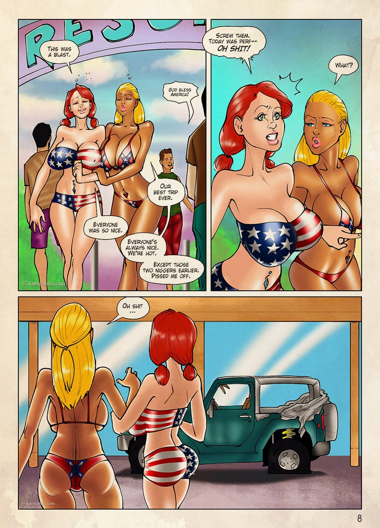 The Flag Girls Get Fucked [KAOS Comics] Chapter 1 - HentaiAZ.org