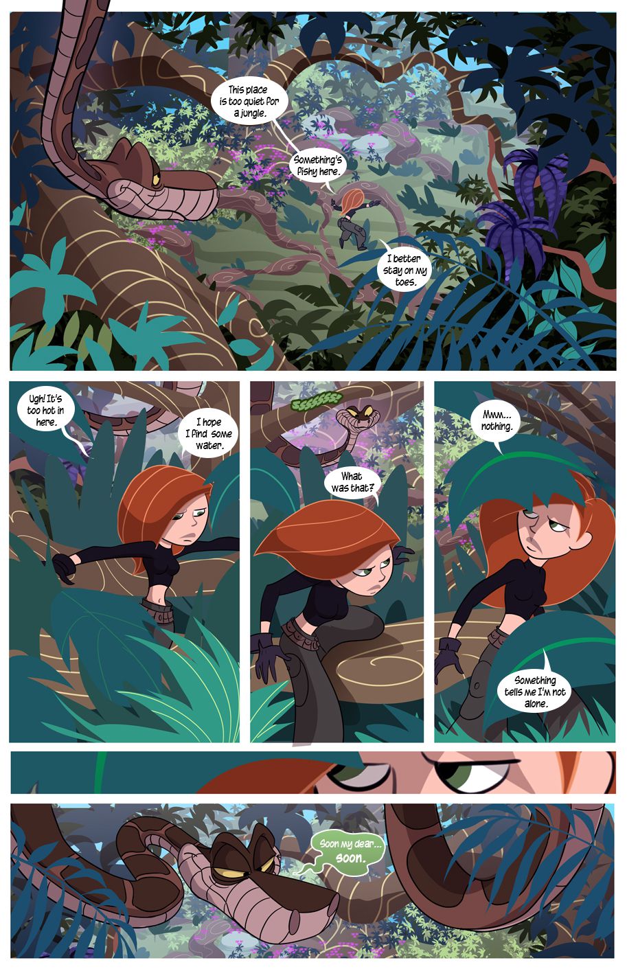 Kim Vs. Kaa (Kim Possible , The Jungle Book) [Tease Comix] Chapter 1 - HentaiAZ.org