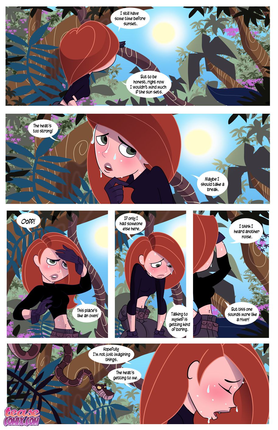 Kim Vs. Kaa (Kim Possible , The Jungle Book) [Tease Comix] Chapter 1 - HentaiAZ.org