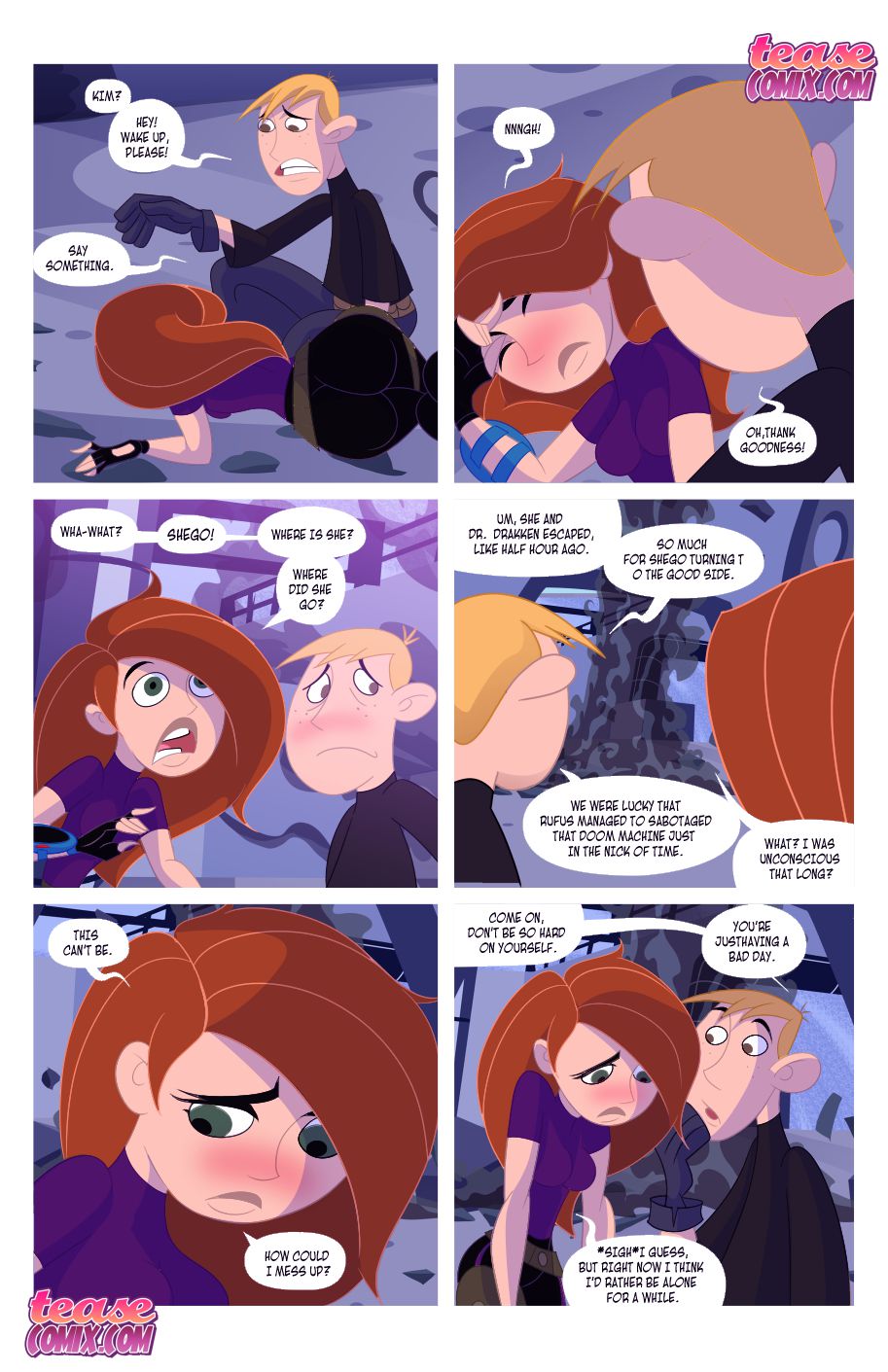 Kinky Possible – A Villain’s Bitch Remastered (Kim Possible) [Tease Comix] Chapter 2 - HentaiAZ.org