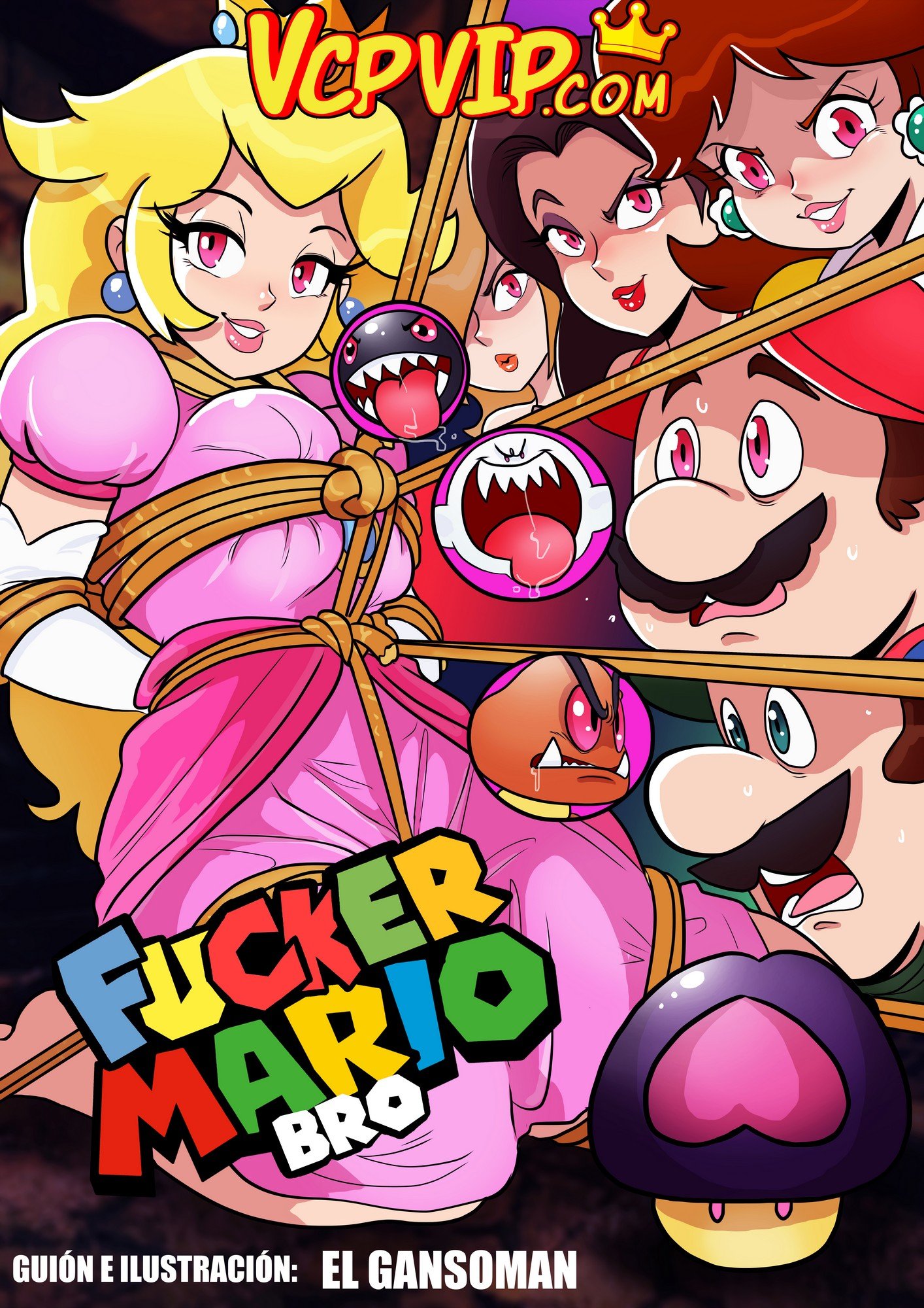 Fucker Mario Bro (Mario Series) [Gansoman] Chapter 1 - HentaiAZ.org