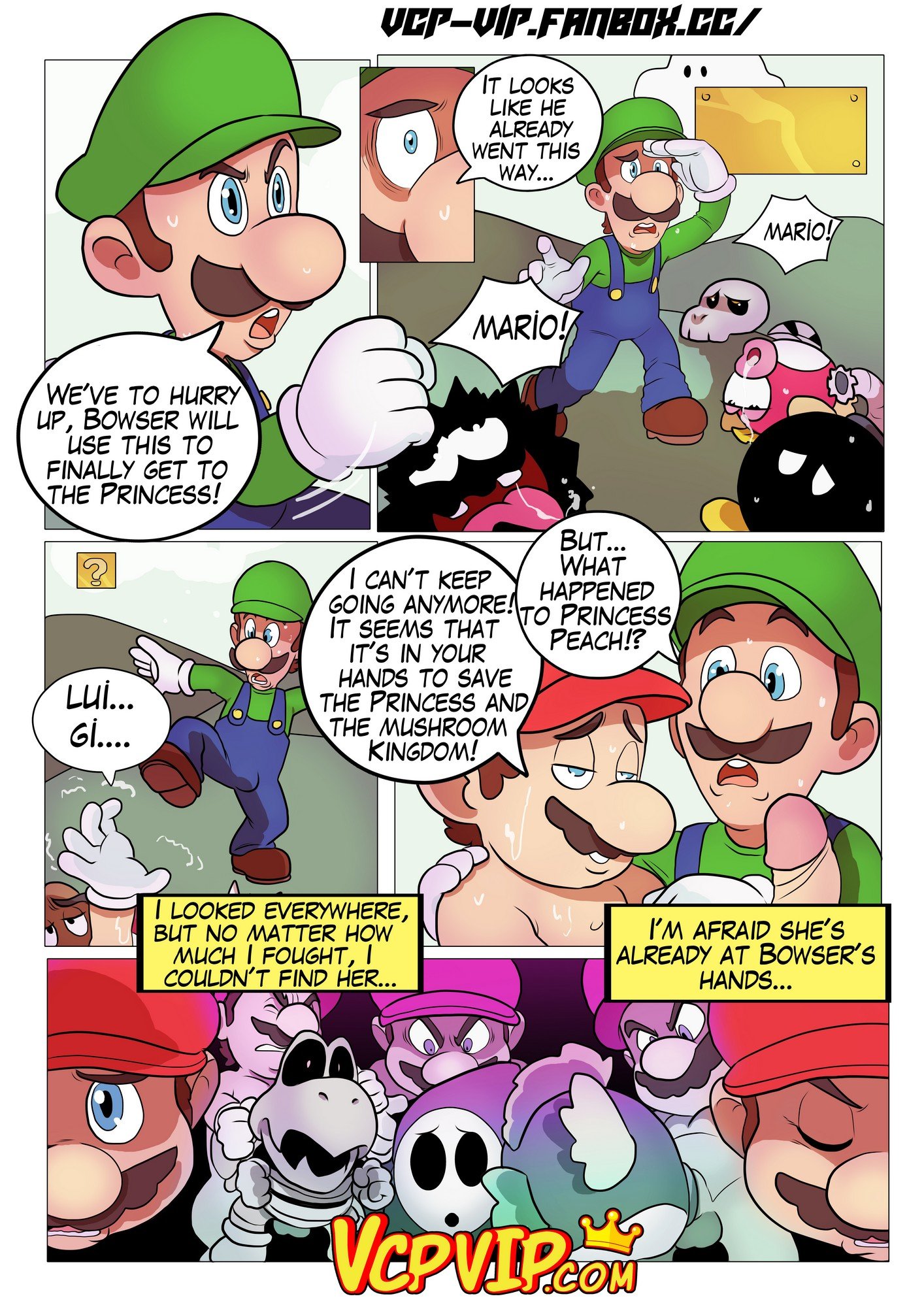 Fucker Mario Bro (Mario Series) [Gansoman] Chapter 1 - HentaiAZ.org